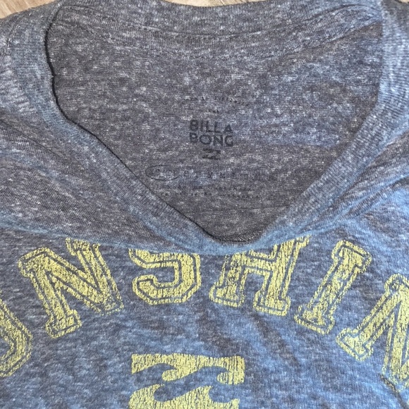 Gray and yellow Billabong tee S - Picture 2 of 2